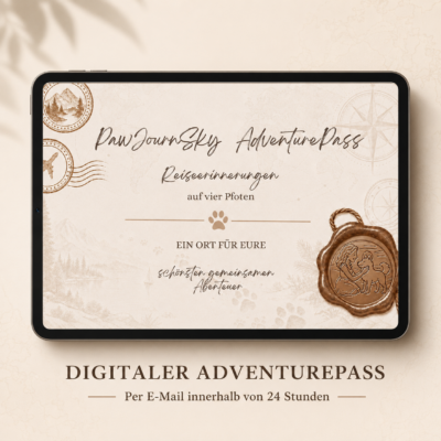 PawJournSky AdventurePass Digital Reiseerinnerungen auf vier Pfoten